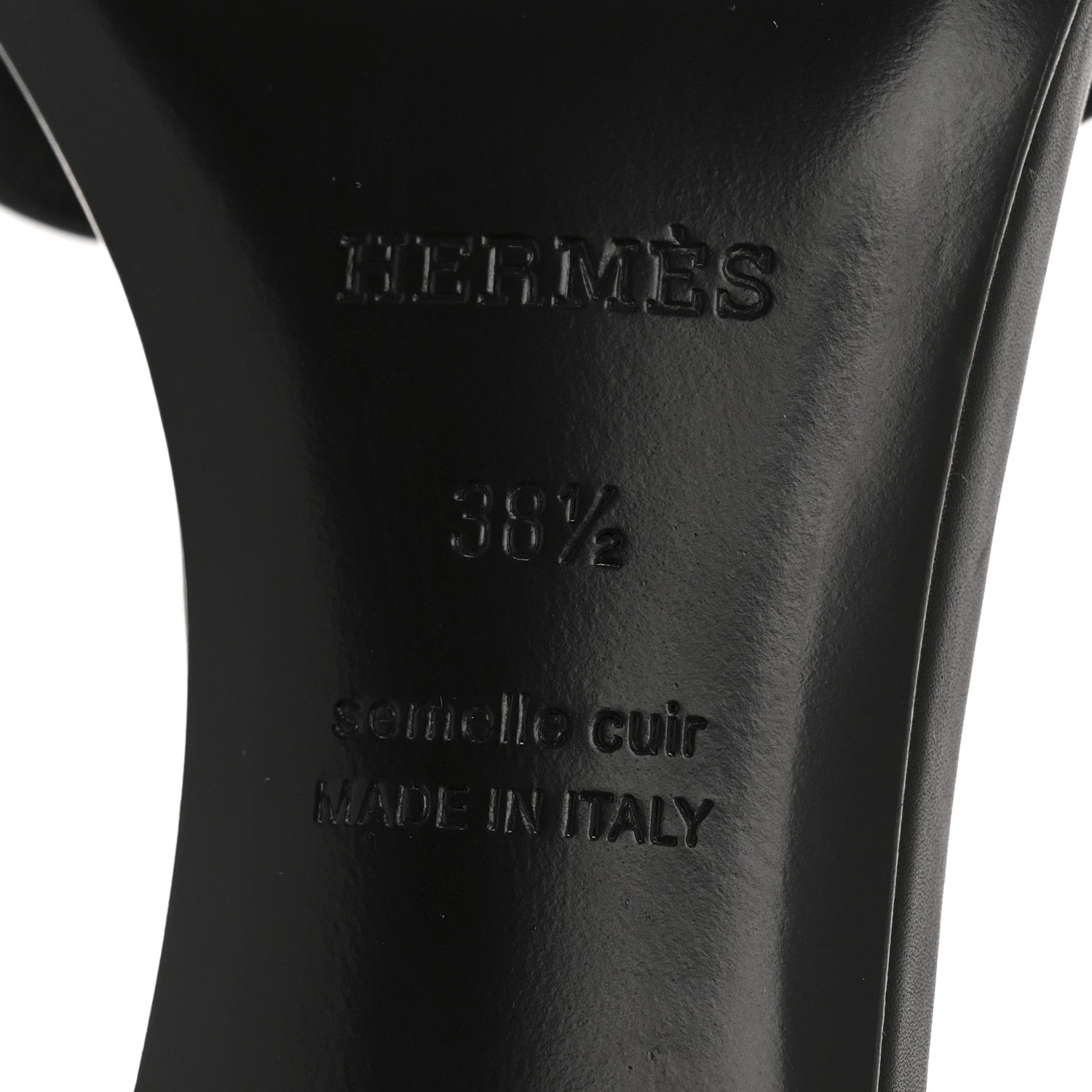 Hermes Calfskin Joy 70 Sandals 38.5 Black 7 of 10