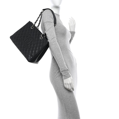 Chanel Caviar Quilted Grand Shopping Tote GST Dark Grey 2 of 11
