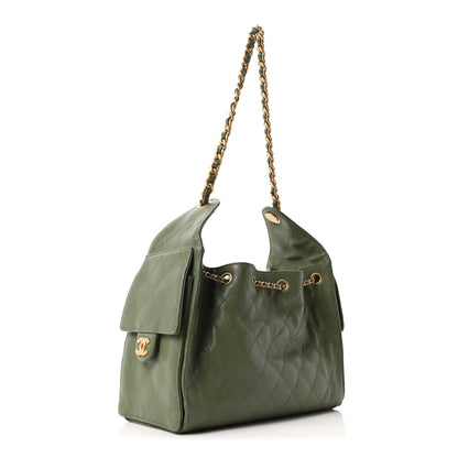Chanel Caviar Quilted Small Chanel 25 Handbag Khaki 3 of 10