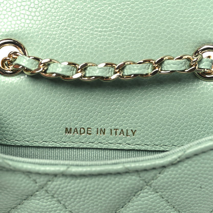 Chanel Caviar Quilted Mini Chain Belt Bag Light Green 7 of 10