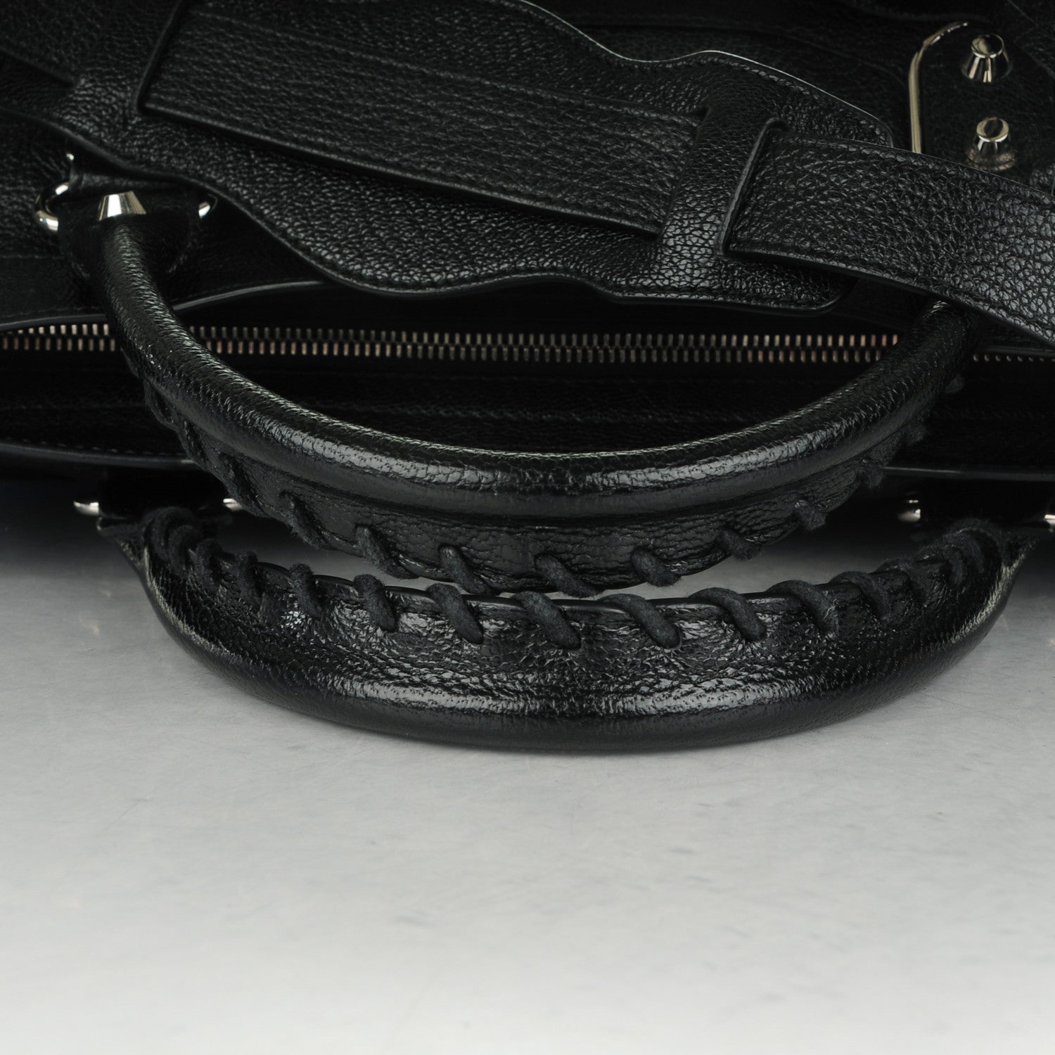 Balenciaga Chevre Silver Metallic Edge City Black 5 of 8