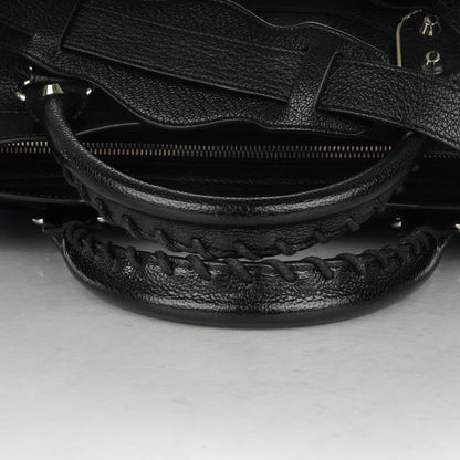 Balenciaga Chevre Silver Metallic Edge City Black 5 of 8