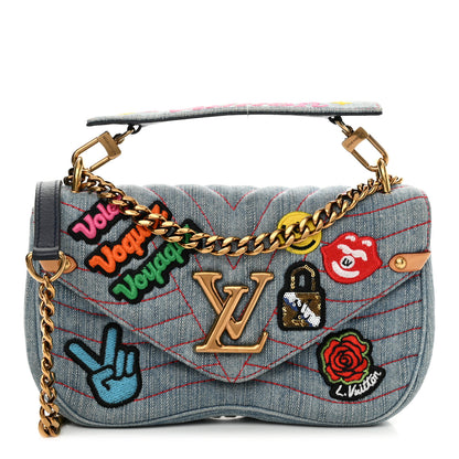 Louis Vuitton Denim New Wave Chain MM Blue 1 of 13