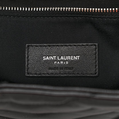 Saint Laurent Calfskin Y Quilted Monogram Medium Loulou Backpack Black 7 of 13