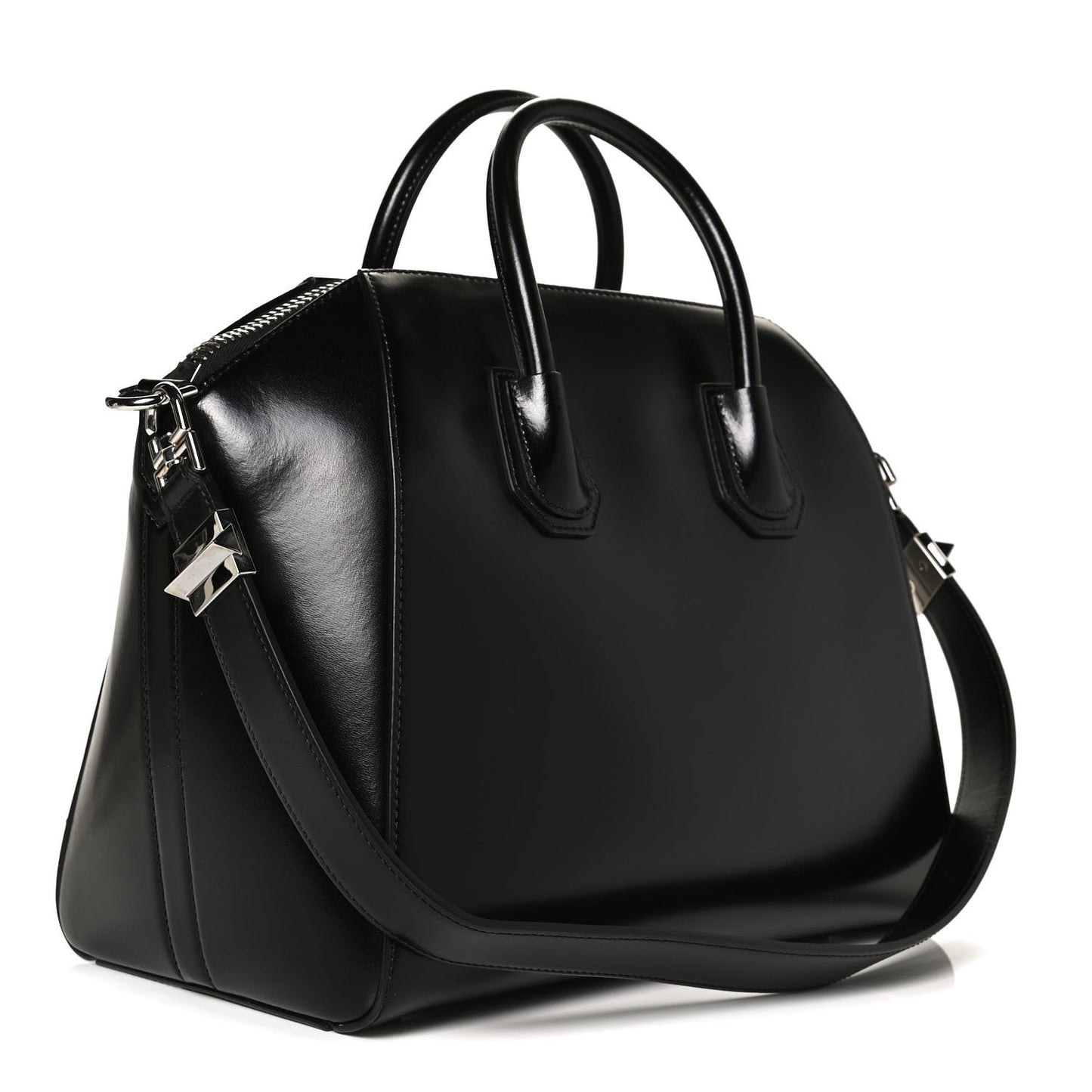 Shiny Lord Calfskin Medium Antigona Black