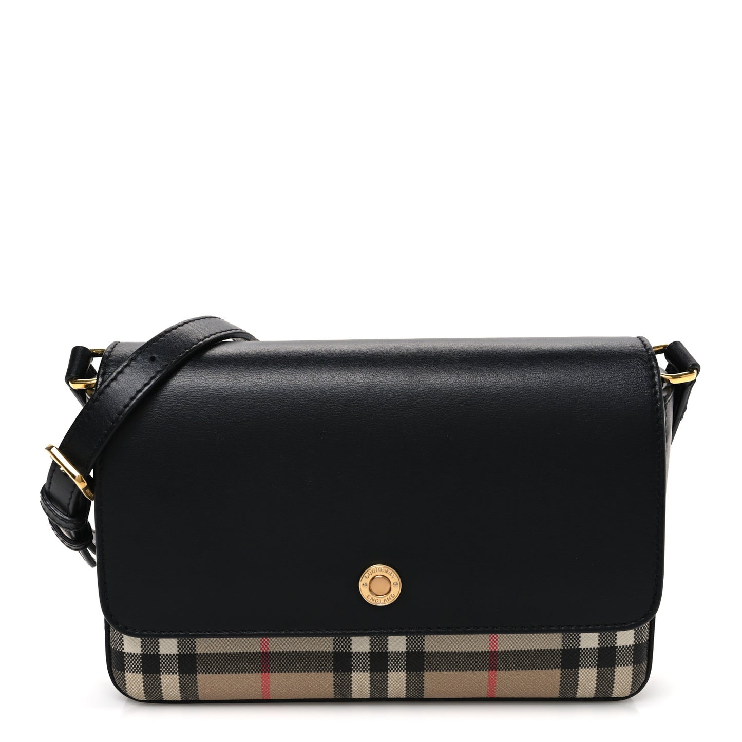 Calfskin Mini Vintage Check Note Bag Black