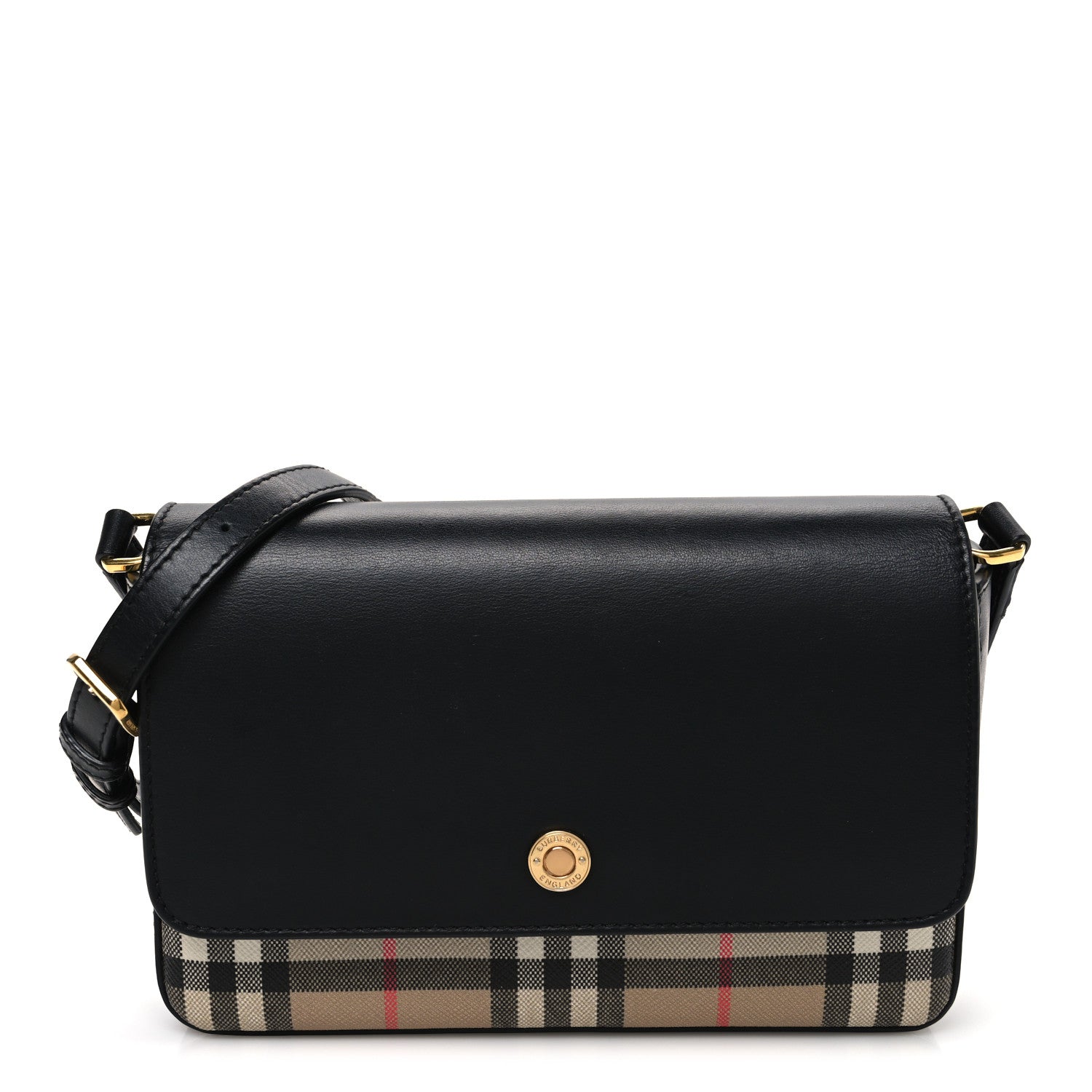 Burberry Calfskin Mini Vintage Check Note Bag Black 1 of 10