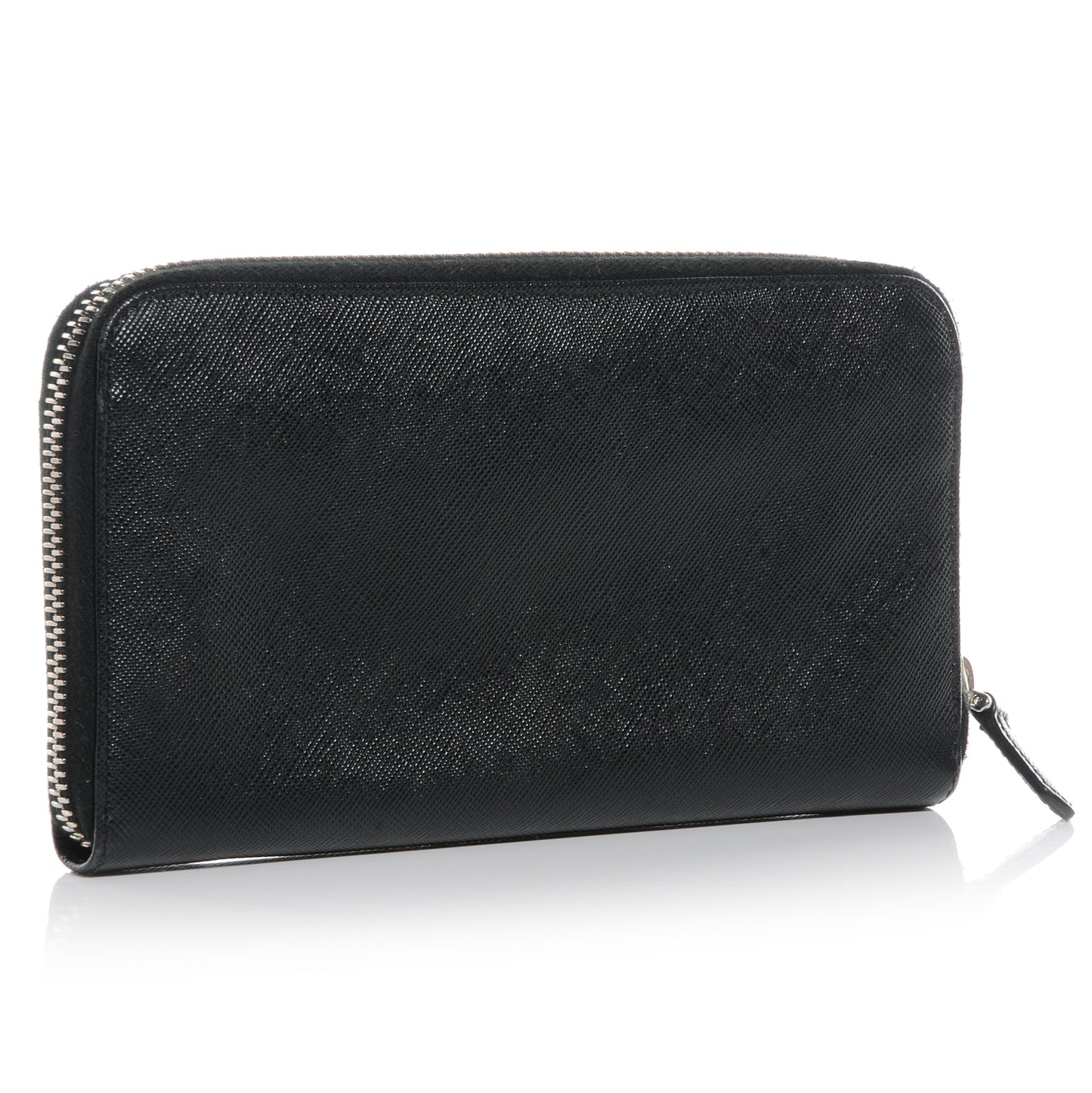 Saffiano Zip Around Wallet Nero Black
