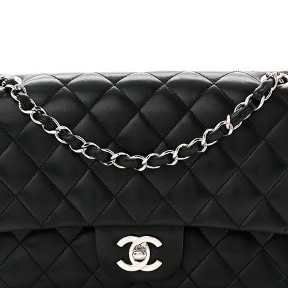 Chanel Lambskin Quilted Medium Double Flap Black 9 of 11