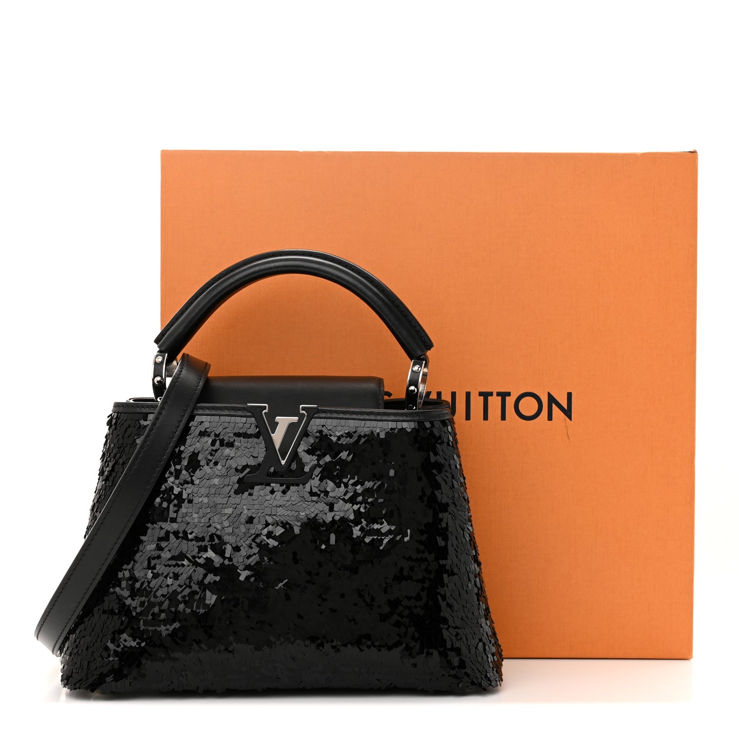 Calfskin Sequin Capucines BB Night Fever