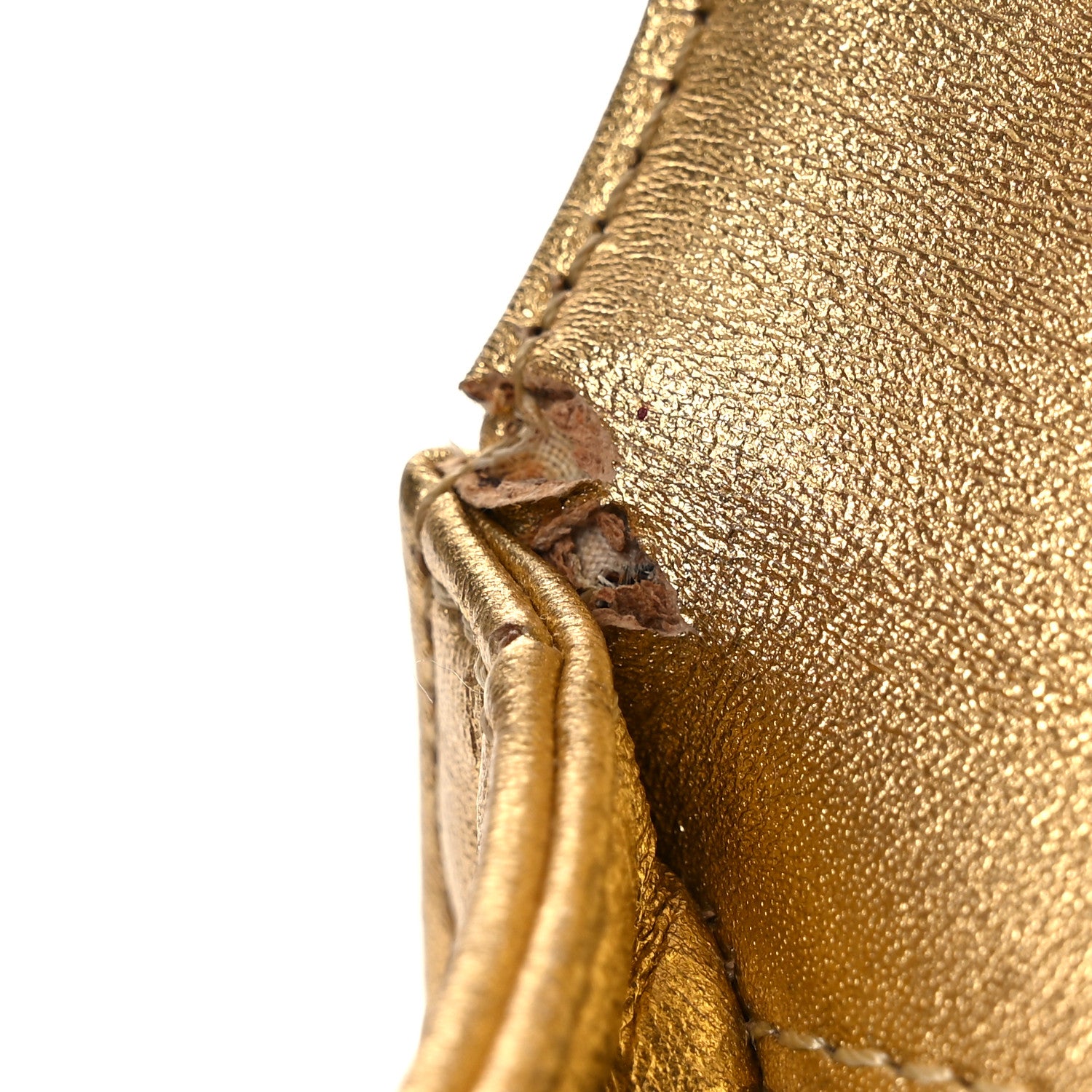 Chanel Metallic Lambskin Embossed Small Cube Boy Flap Gold 12 of 15
