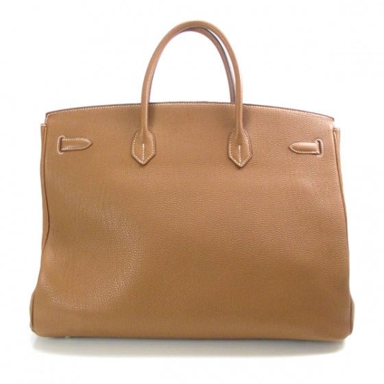 Hermes Clemence Leather BIRKIN 40 Gold Tote Bag 3 of 12