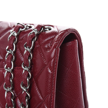 Chanel Caviar Quilted Jumbo Single Flap Dark Red 12 of 15