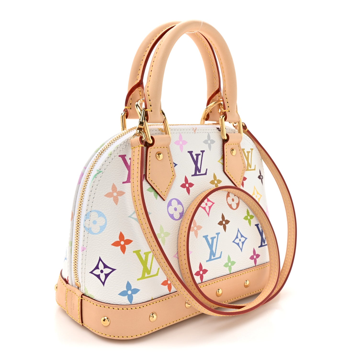 Louis Vuitton LV x TM Monogram Multicolor Alma BB White 3 of 9