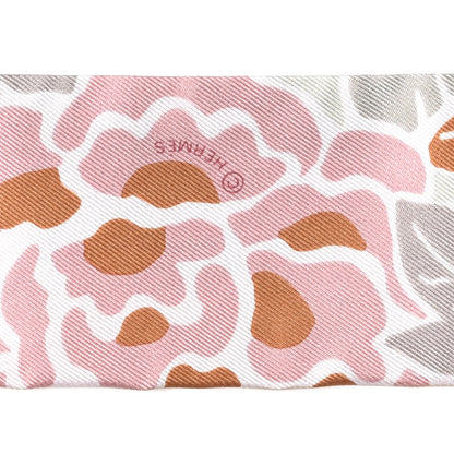 Hermes Silk Bingata Twilly Vieux Rose Vert De Eau 3 of 4