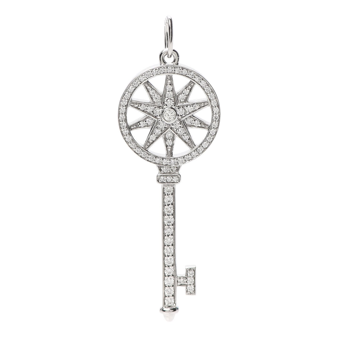 Platinum Diamond Star Key Pendant