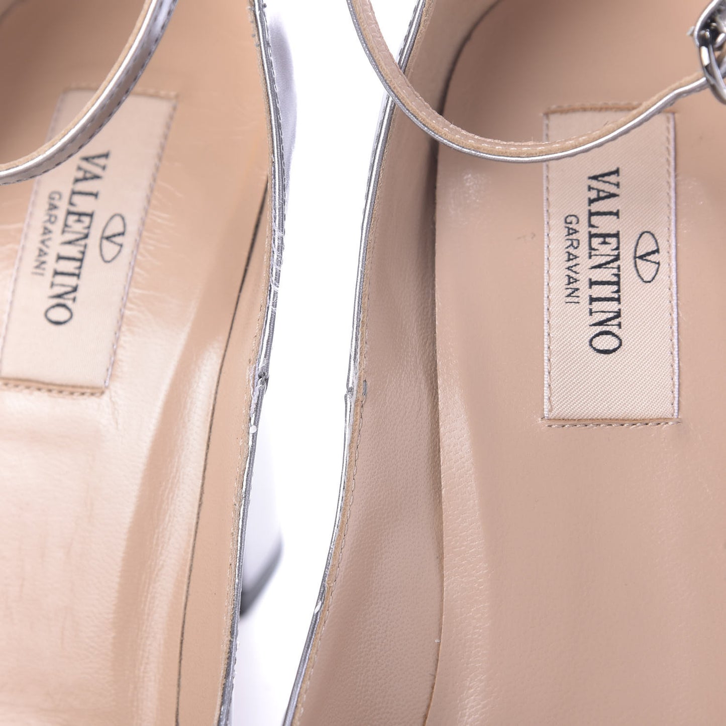 Patent Tan-Go Mary Jane 100mm Pumps 37.5 Silver