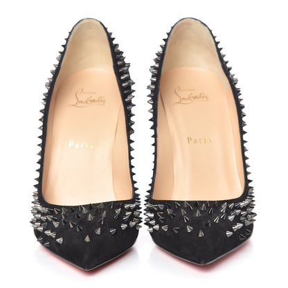 Christian Louboutin Veau Velours Studded Escarpic 100 Pumps 38.5 Black 2 of 7