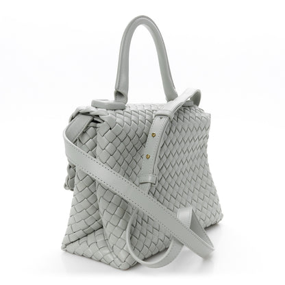 Bottega Veneta Nappa Intrecciato Patti Top Handle Bag Agate Grey 3 of 13