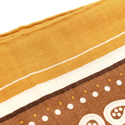Hermes Cashmere Silk Selle De Dignitaire Shawl 140 Curry Camel White 8 of 8
