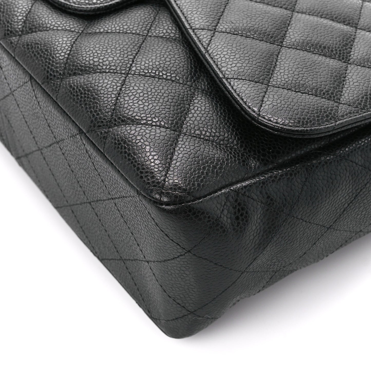 Caviar Quilted Jumbo Single Flap Black