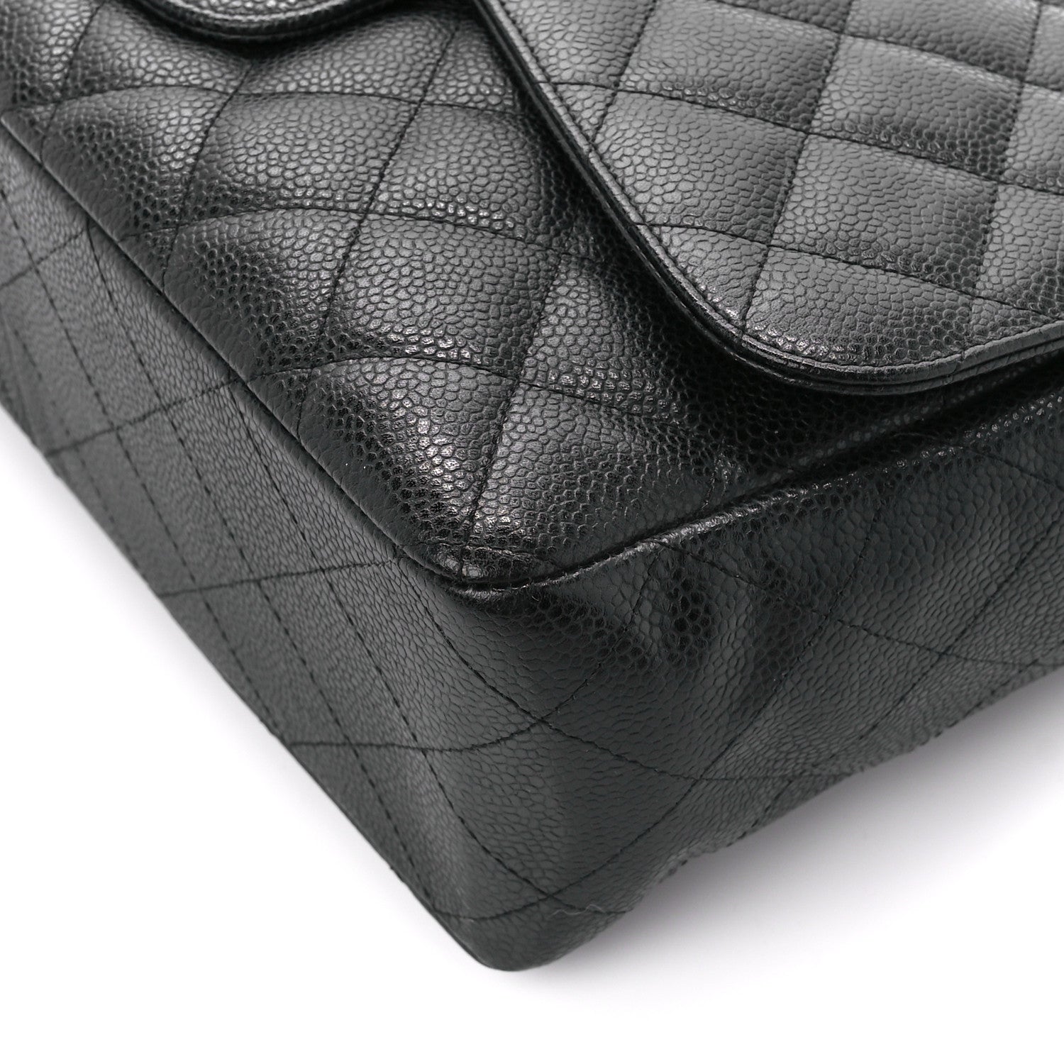Chanel Caviar Quilted Jumbo Single Flap Black 11 of 12