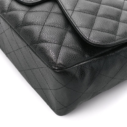 Chanel Caviar Quilted Jumbo Single Flap Black 11 of 12