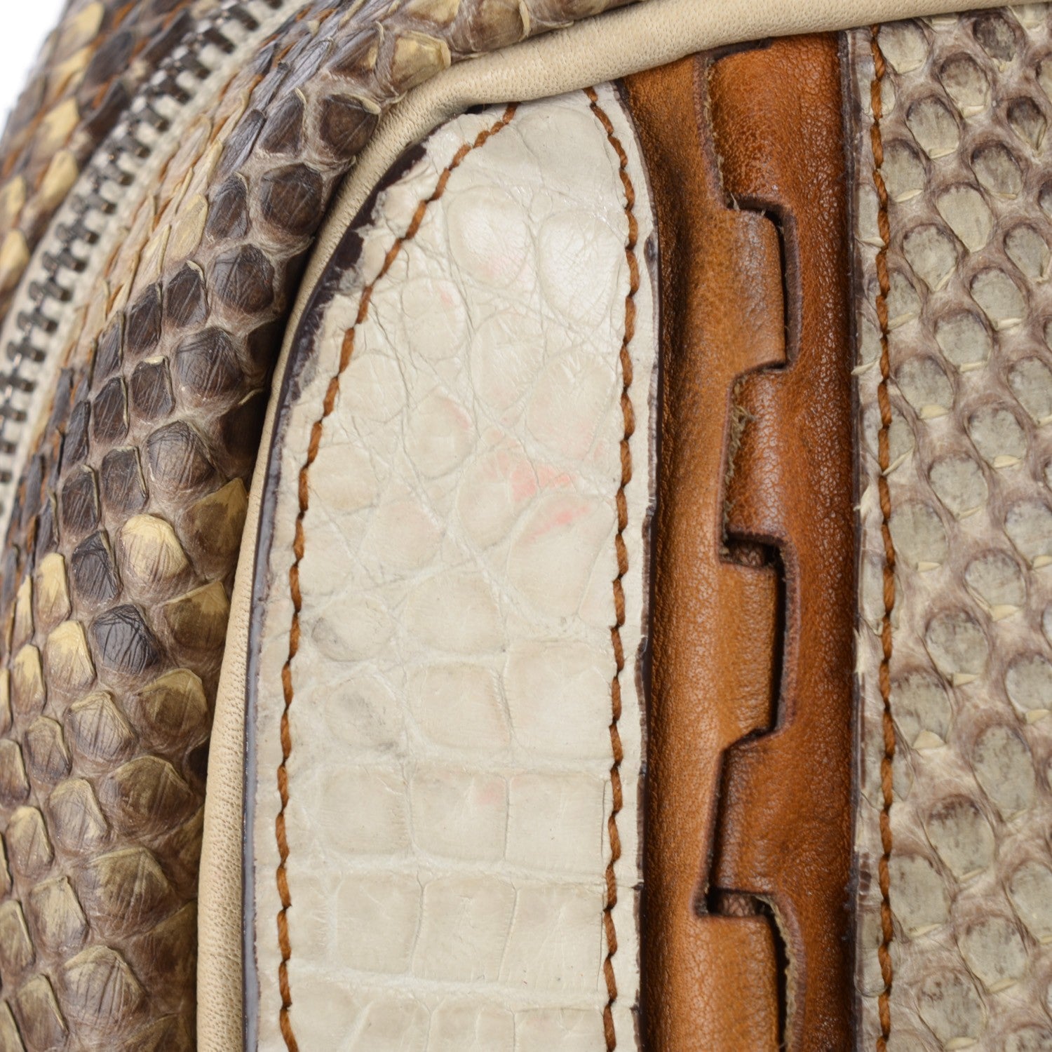 Christian Dior Python Crocodile Large Gaucho 2 of 10