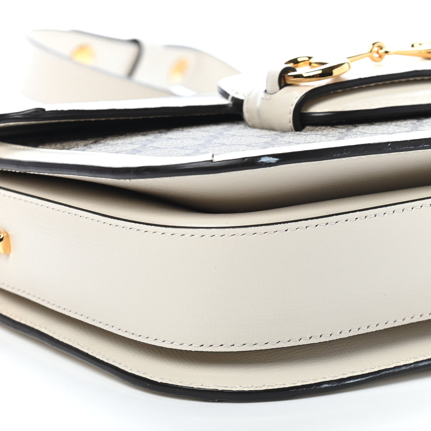 Gucci GG Supreme Monogram Horsebit 1955 Shoulder Bag Beige Mystic White 8 of 9
