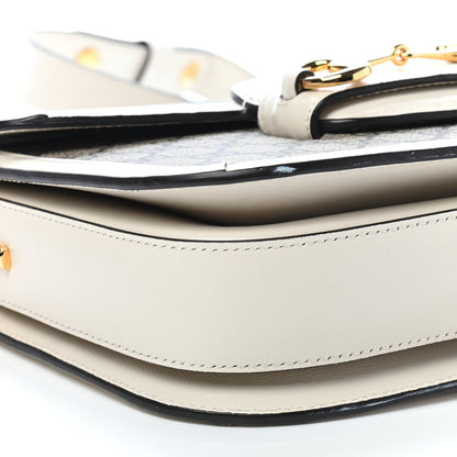 Gucci GG Supreme Monogram Horsebit 1955 Shoulder Bag Beige Mystic White 8 of 9