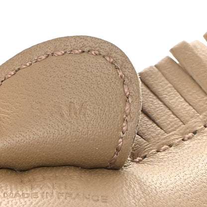 Hermes Milo Lambskin Grigri Rodeo Horse Bag Charm PM Beige Marfa 4 of 5