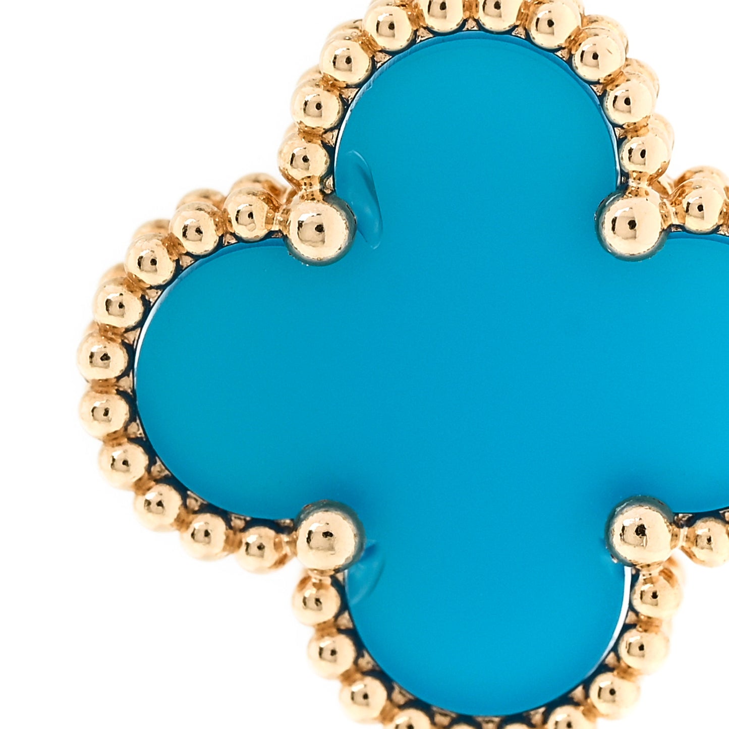 18K Yellow Gold Blue Agate 5 Motifs Vintage Alhambra Bracelet