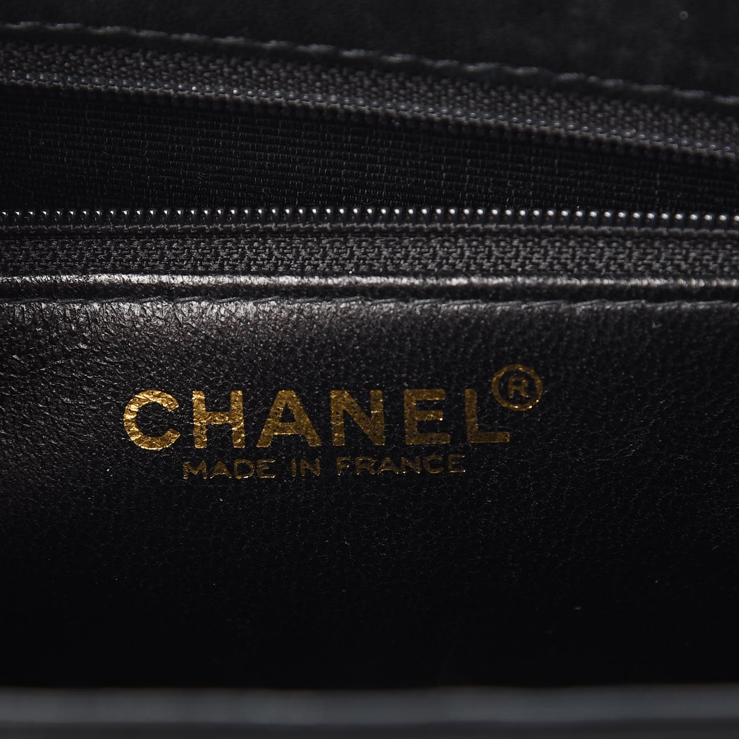Patent Calfskin Mademoiselle Shoulder Bag Black