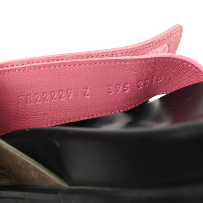 Hermes Suede Goatskin Womens Chypre Sandals 39.5 Toundra Rose Du Desert 9 of 10