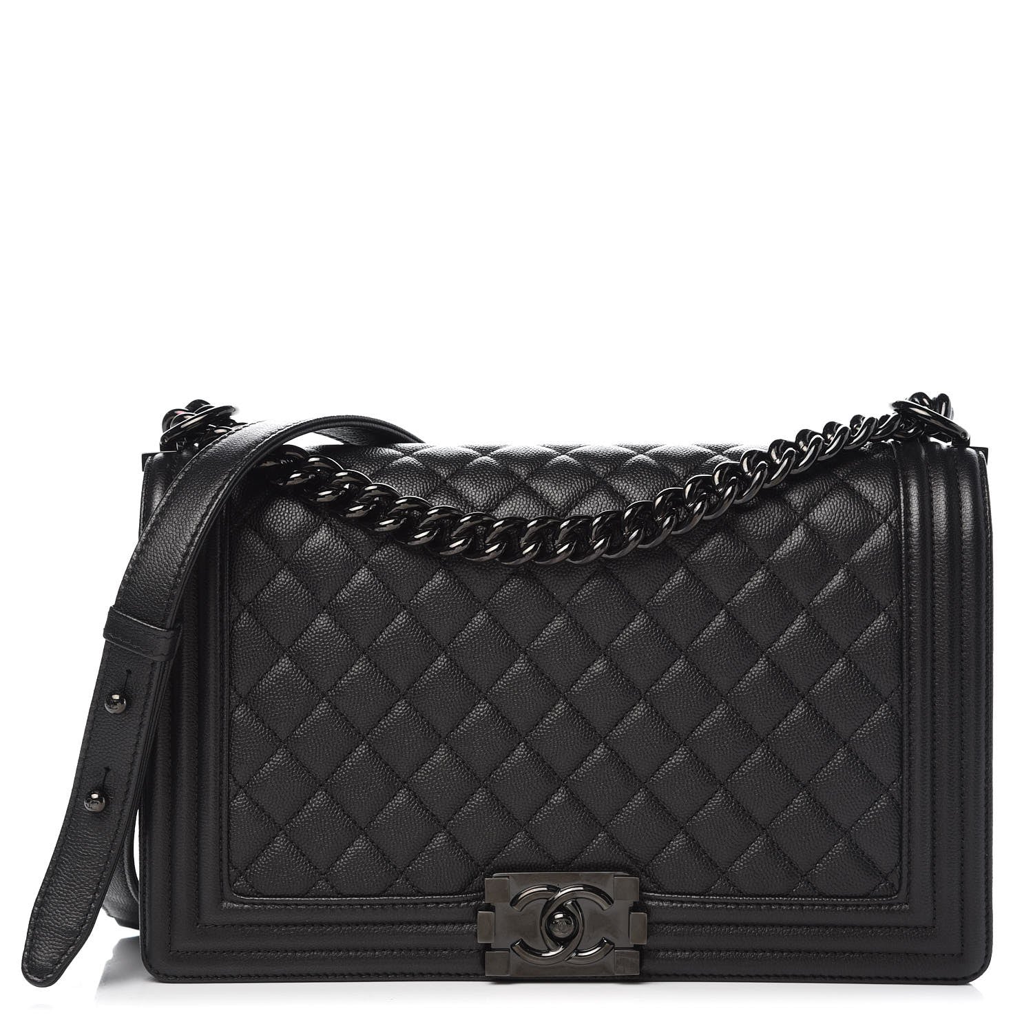 Chanel Caviar Quilted New Medium Boy Flap So Black 1 of 8