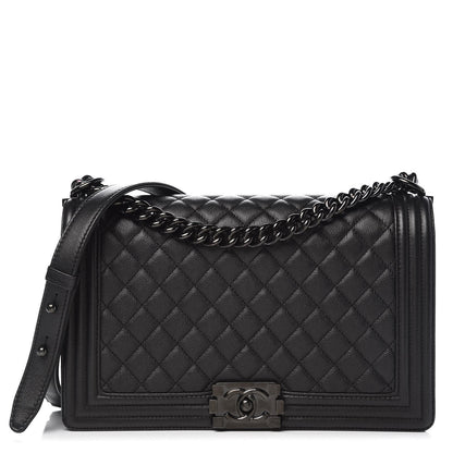 Chanel Caviar Quilted New Medium Boy Flap So Black 1 of 8