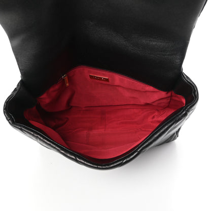 Chanel Lambskin Quilted Maxi Chanel 19 Flap Black 5 of 10
