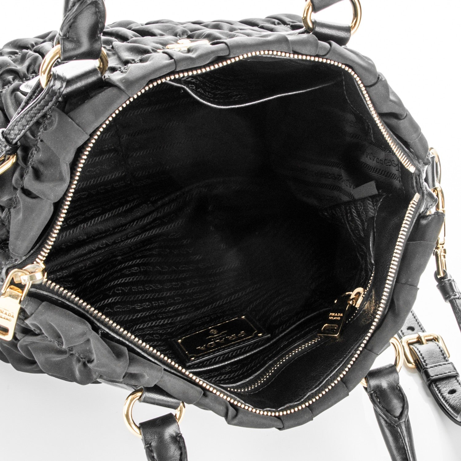 Prada Tessuto Nylon Gaufre Tote Nero Black 5 of 9