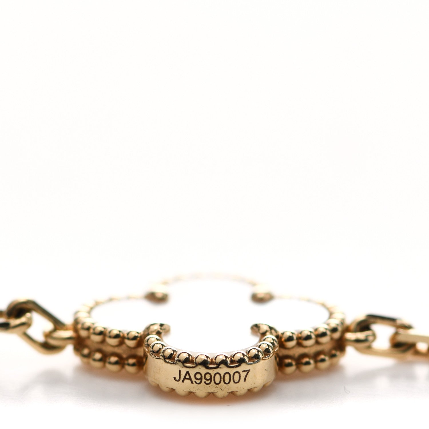 Van Cleef & Arpels 18K Yellow Gold Mother of Pearl 5 Motifs Vintage Alhambra Bracelet 5 of 6