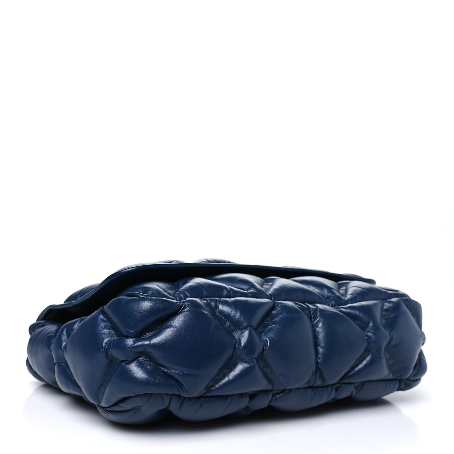 Calfskin Quilted Large Chesterfield Flap Navy