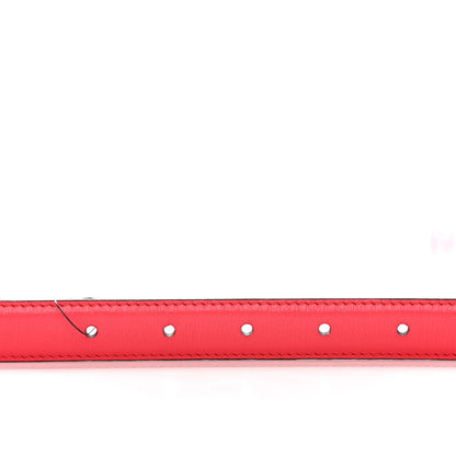 Gucci Azalea Calfskin Enamel Monochrome Double G 20mm Belt 85 34 Runway Coral 5 of 5