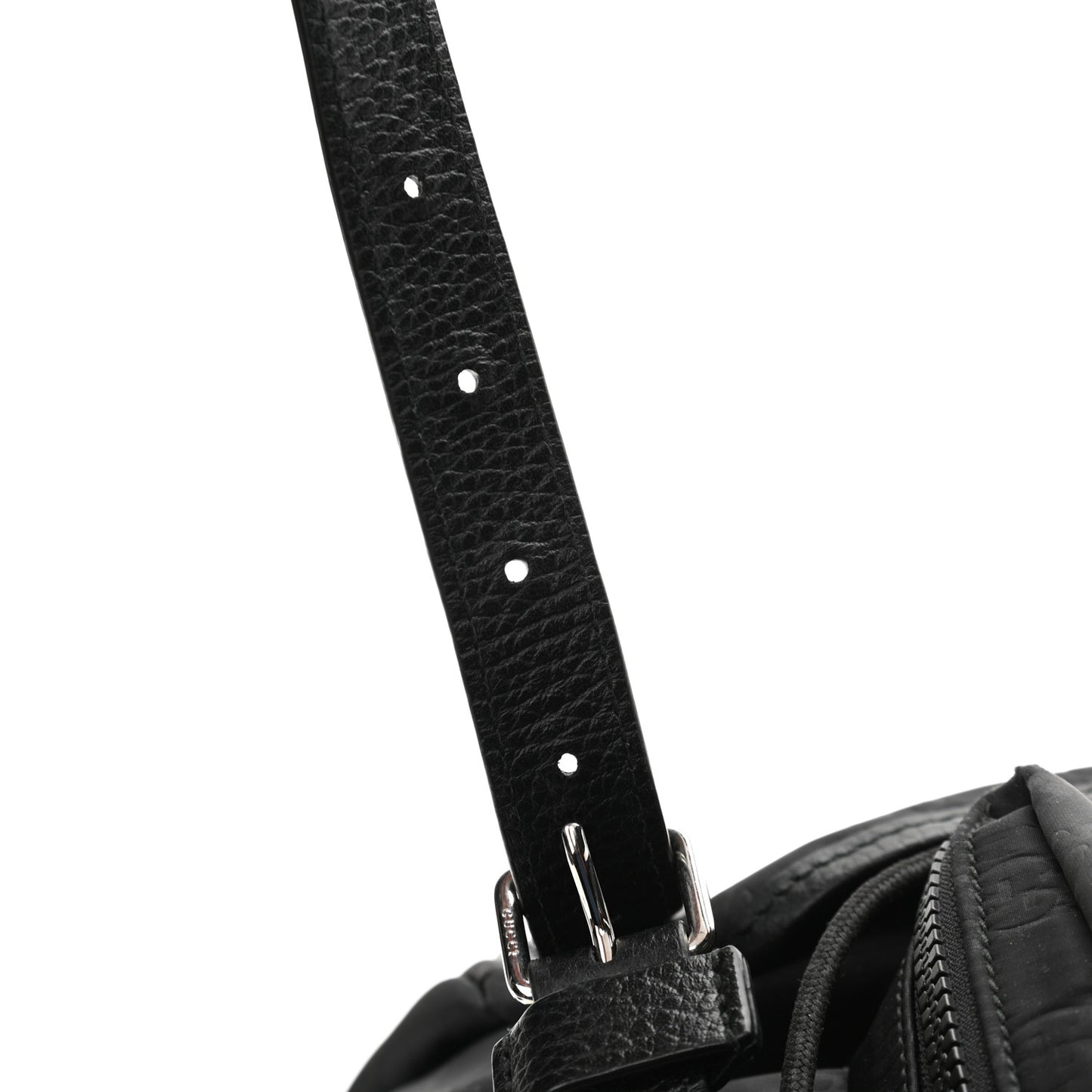 Nylon Monogram Medium Light Double Buckle Backpack Black