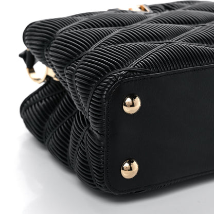 Louis Vuitton Calfskin Pleated Capucines BB Black 9 of 11