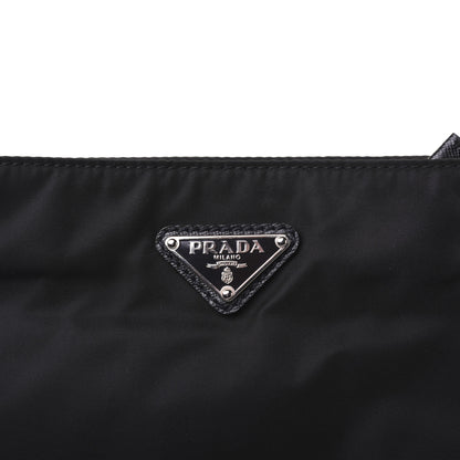 Prada Nylon Flat Messenger Bag Black 10 of 14