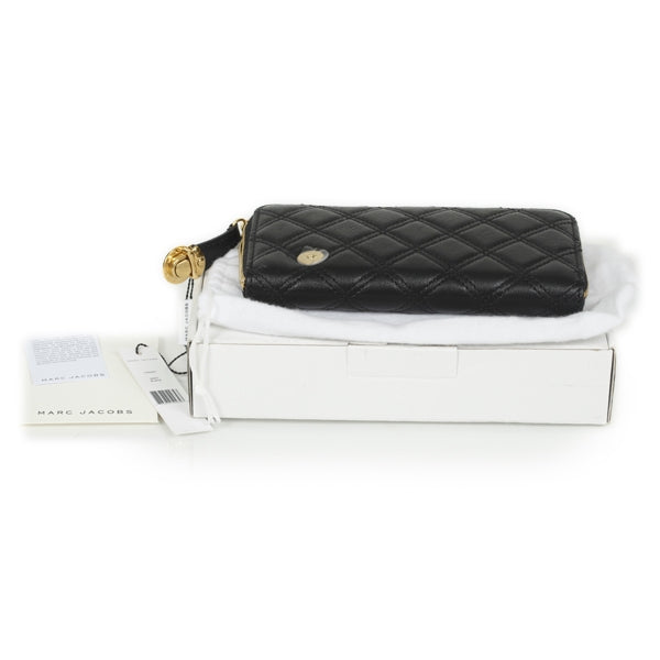 Leather Quilted Deluxe Wallet Black
