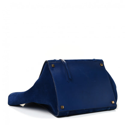 Celine Suede Medium Phantom Luggage Royal Blue 3 of 5