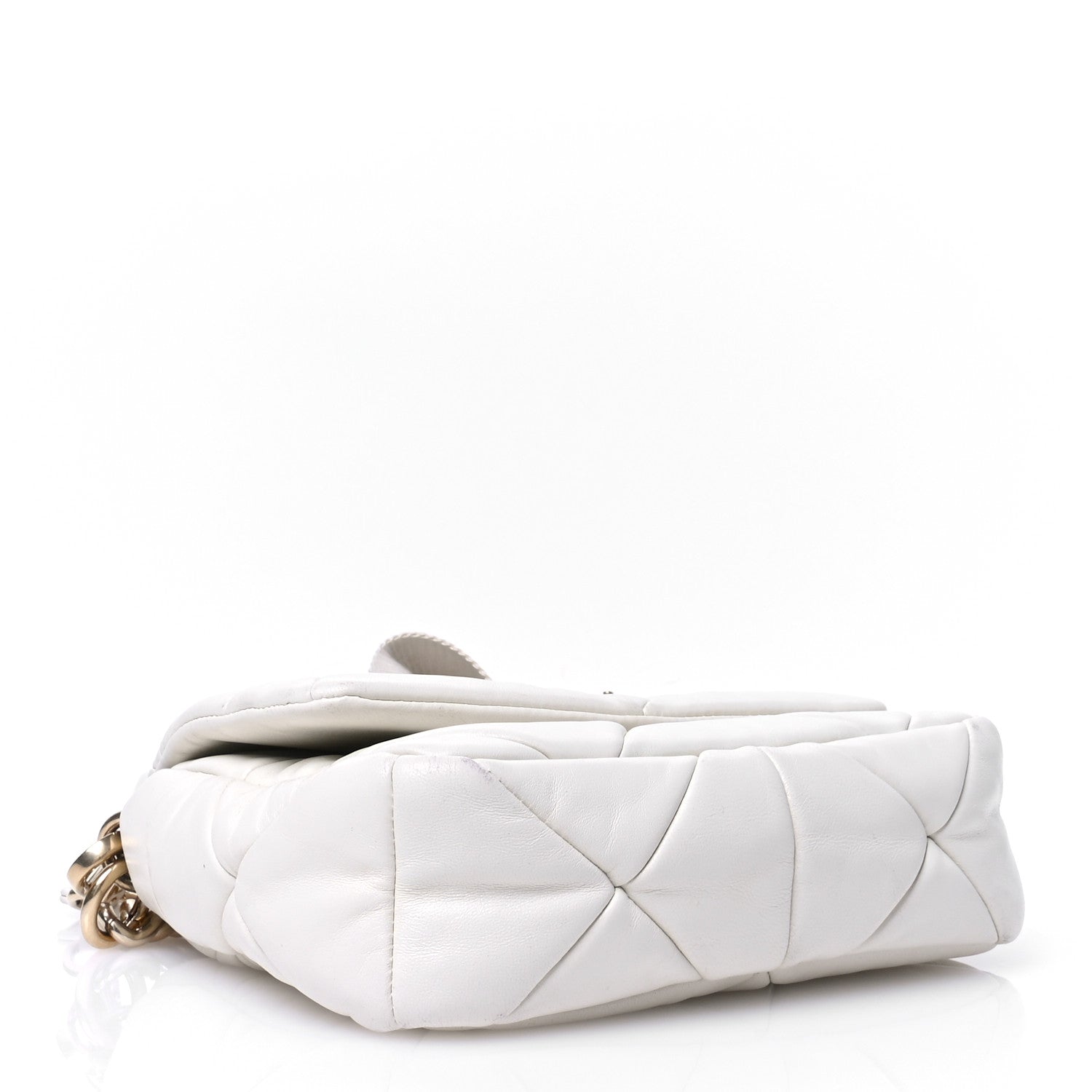 Prada Nappa Re-Nylon Triangle Quilted Patchwork System Flap Shoulder Bag White 3 of 12