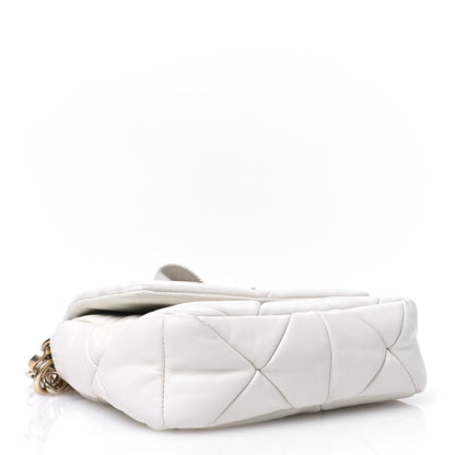 Prada Nappa Re-Nylon Triangle Quilted Patchwork System Flap Shoulder Bag White 3 of 12