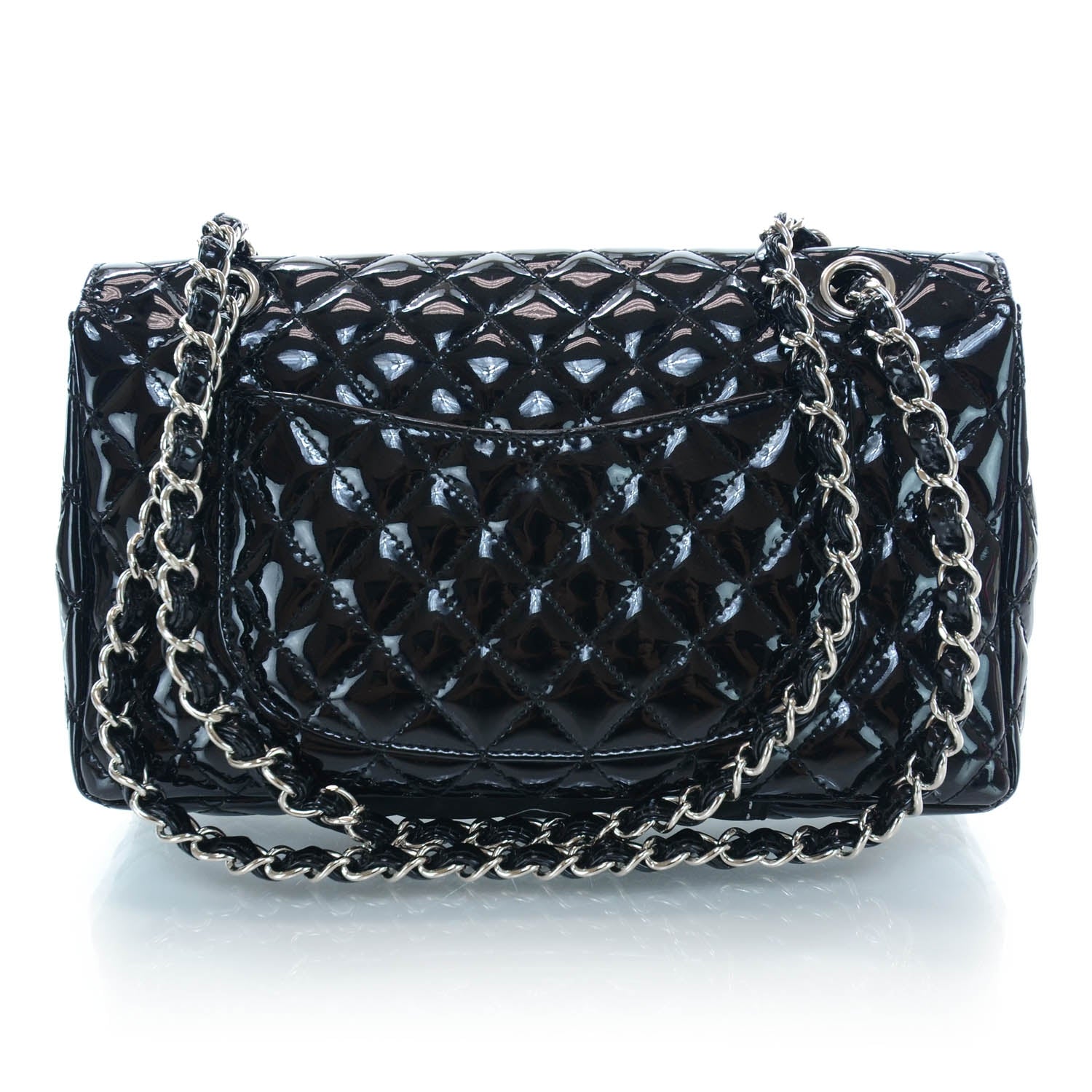 Chanel Patent Secret Label Medium Flap Black 3 of 10