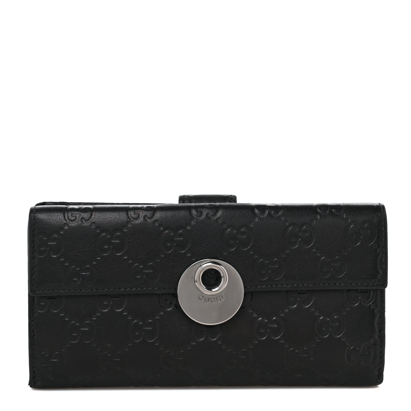 Guccissima Eclipse Continental Flap Wallet Black